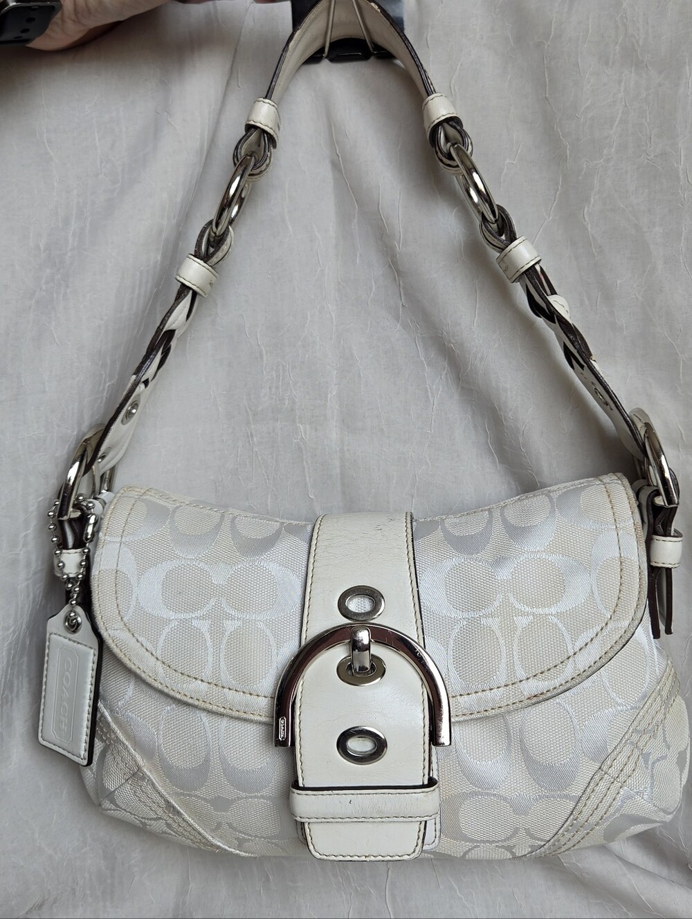 Vintage Coach Y2K-Era Mini Soho Signature Flap Shoulder Bag - Picture 1 of 11